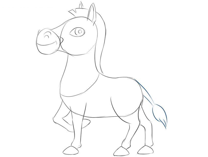 如何一步一步画一只可爱的卡通斑马